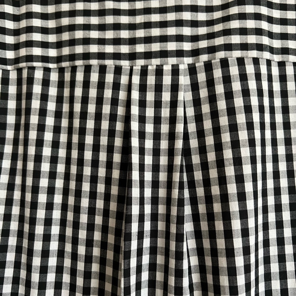 Black And White Blouse Who What Wear Mid Length Sleeve Ruffled Neckline Size L - Picture 7 of 11